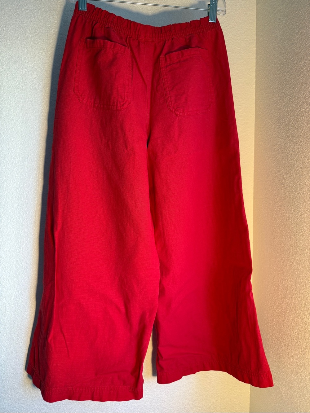 Splendid collection wide leg Red Elastic-Waist linen Pants XS